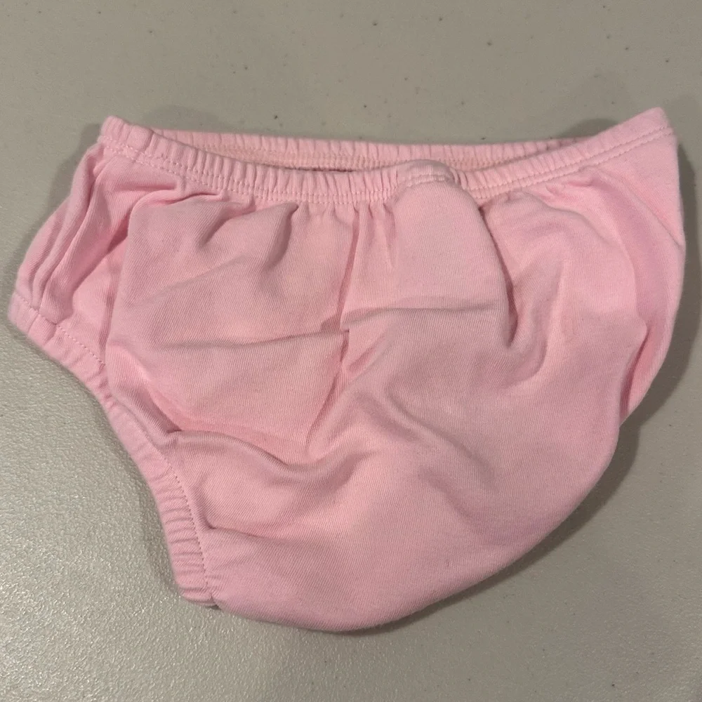 12M Bundle: Pink Diaper Cover, Yellow Ruffle Diaper Cover, Floral Shorts